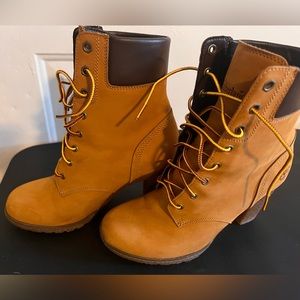 Timberland heeled boots.